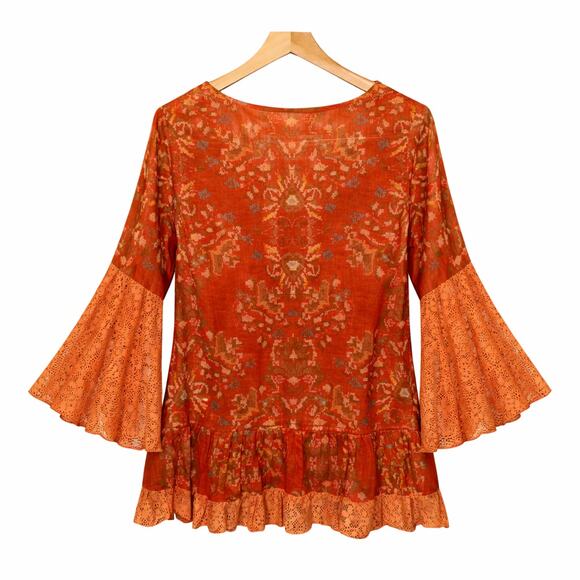 Guadalupe Design Top Womens Size Medium Multicolor Embroidered Lace Tassels NWT - Picture 2 of 10